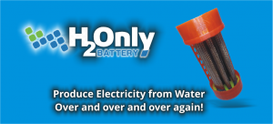 De Griekse uitvinders Chris Papadakis en George Vilanakis hebben een batterij ontwikkeld, die stroom levert wanneer hij nat is.