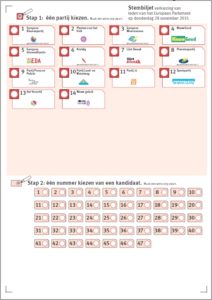 nieuw stembiljet
