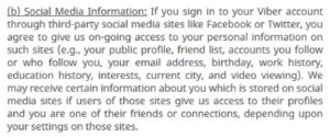 Viber privacy bellen chat app