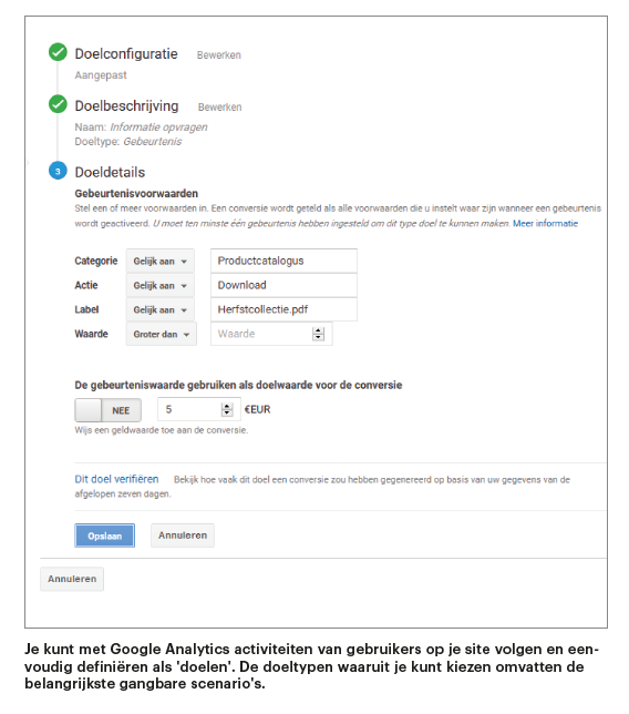 Google Analytics doelen