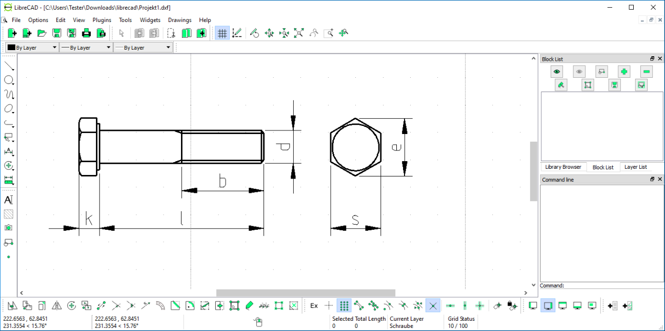 ontwerpen met LibreCAD