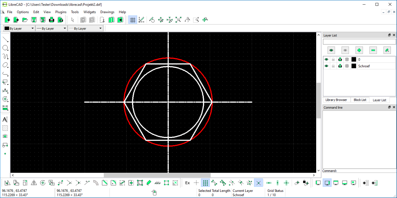 ontwerpen met LibreCAD