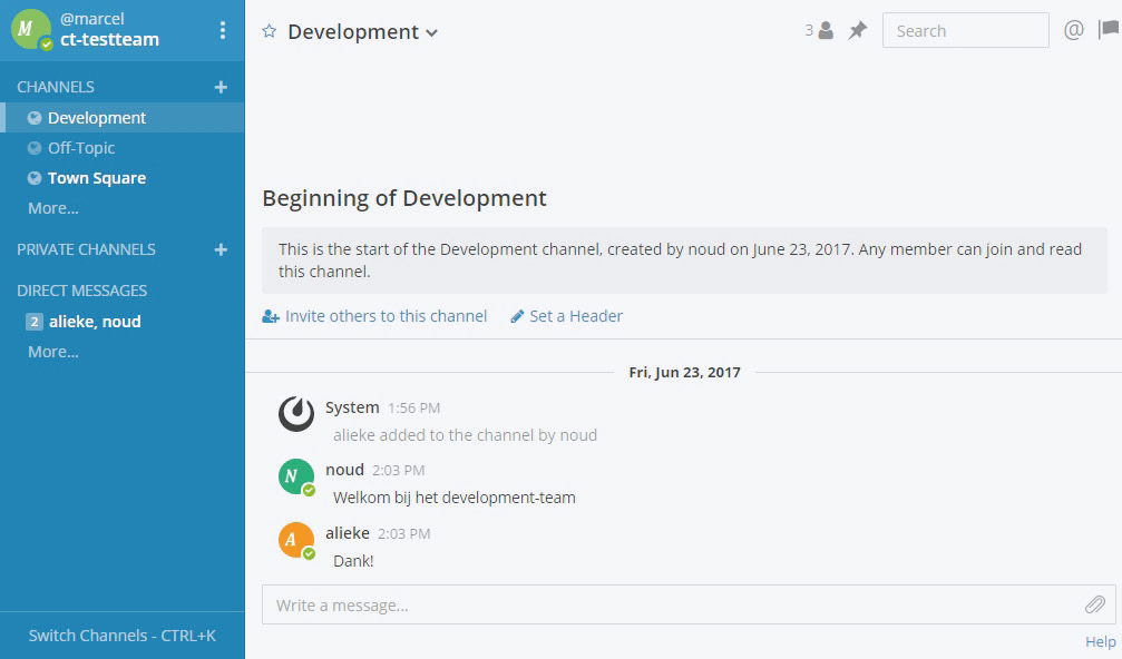 Mattermost maakt live groepscommunicatie een stuk makkelijker.