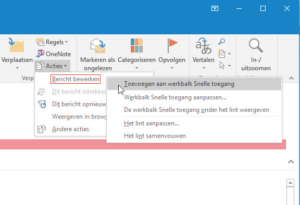 Outlook Snelle toegang