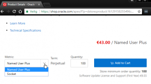 virtuele machine Oracle licentie zakelijk