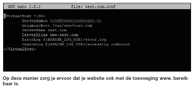 Apache webserver installeren conf website