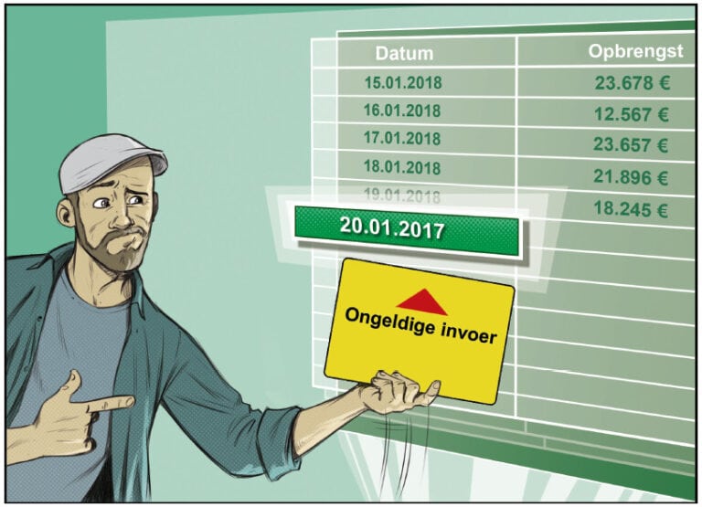 Excel doelzoeken gegevensvalidatie fout opsporen voorkomen waarde zoeken