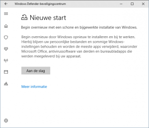 Windows herstellen repareren nieuwe start