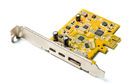 USB-C monitor aansluiten uitbreidingskaart DisplayPort PCIe