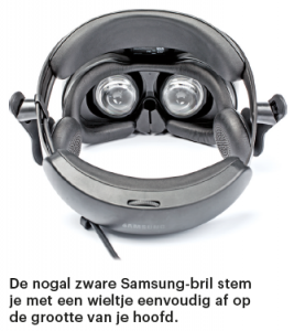 Windows VR-bril oled Samsung Odyssey afstelling hoofd