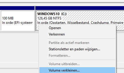 partitie beheren Windows verkleinen Schijfbeheer schijf
