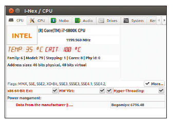 systeeminformatie Linux sysinfo cpu-z informatie systeem