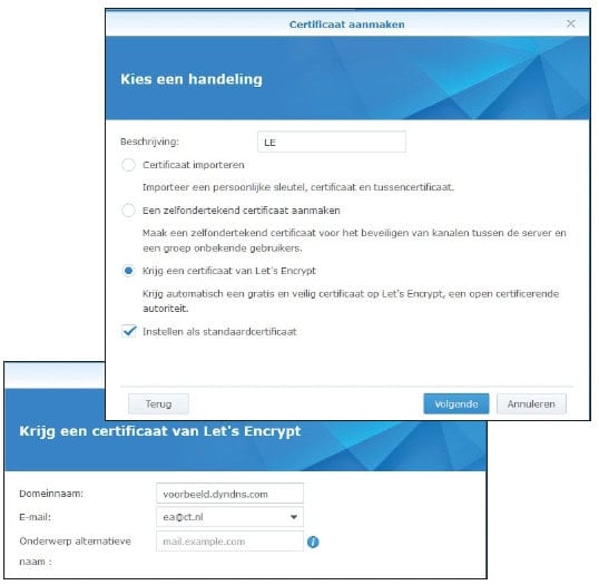 Let's Encrypt certificaat voor NAS met Docker en Nextcloud voor eigen clouddienst