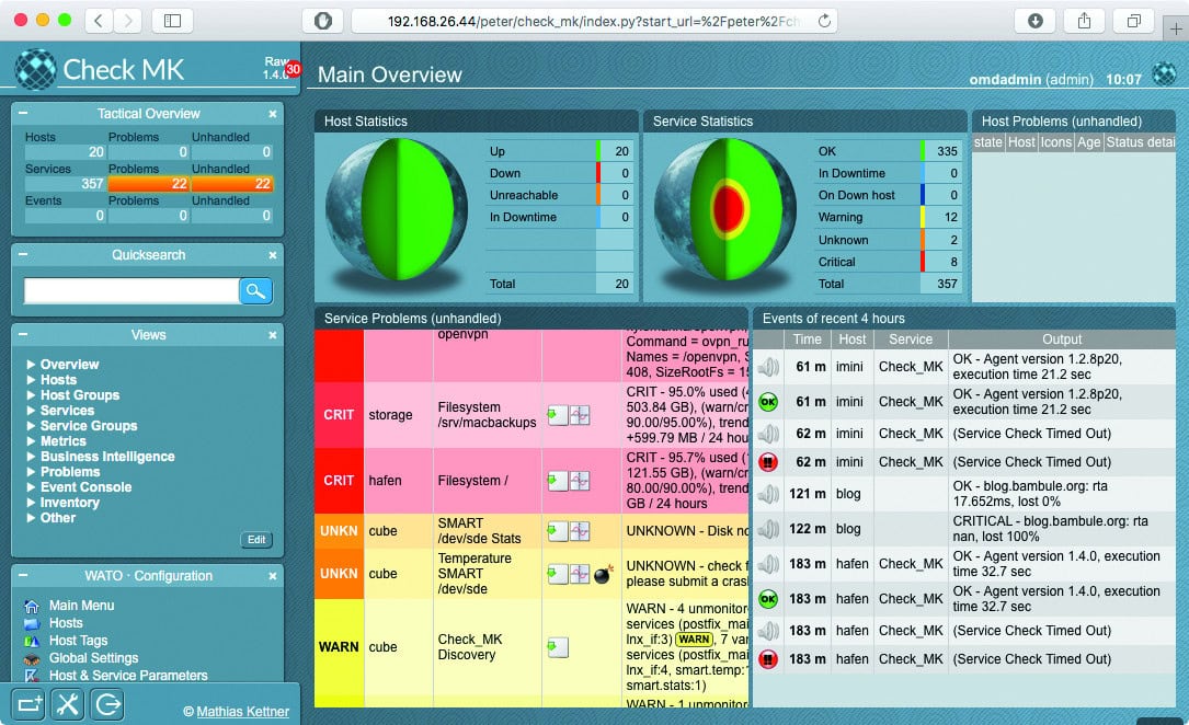 server monitor software Check_MK webinterface