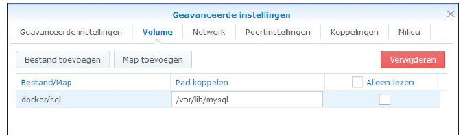volume-mapping toegang bij NAS met Docker en Nextcloud voor eigen clouddienst