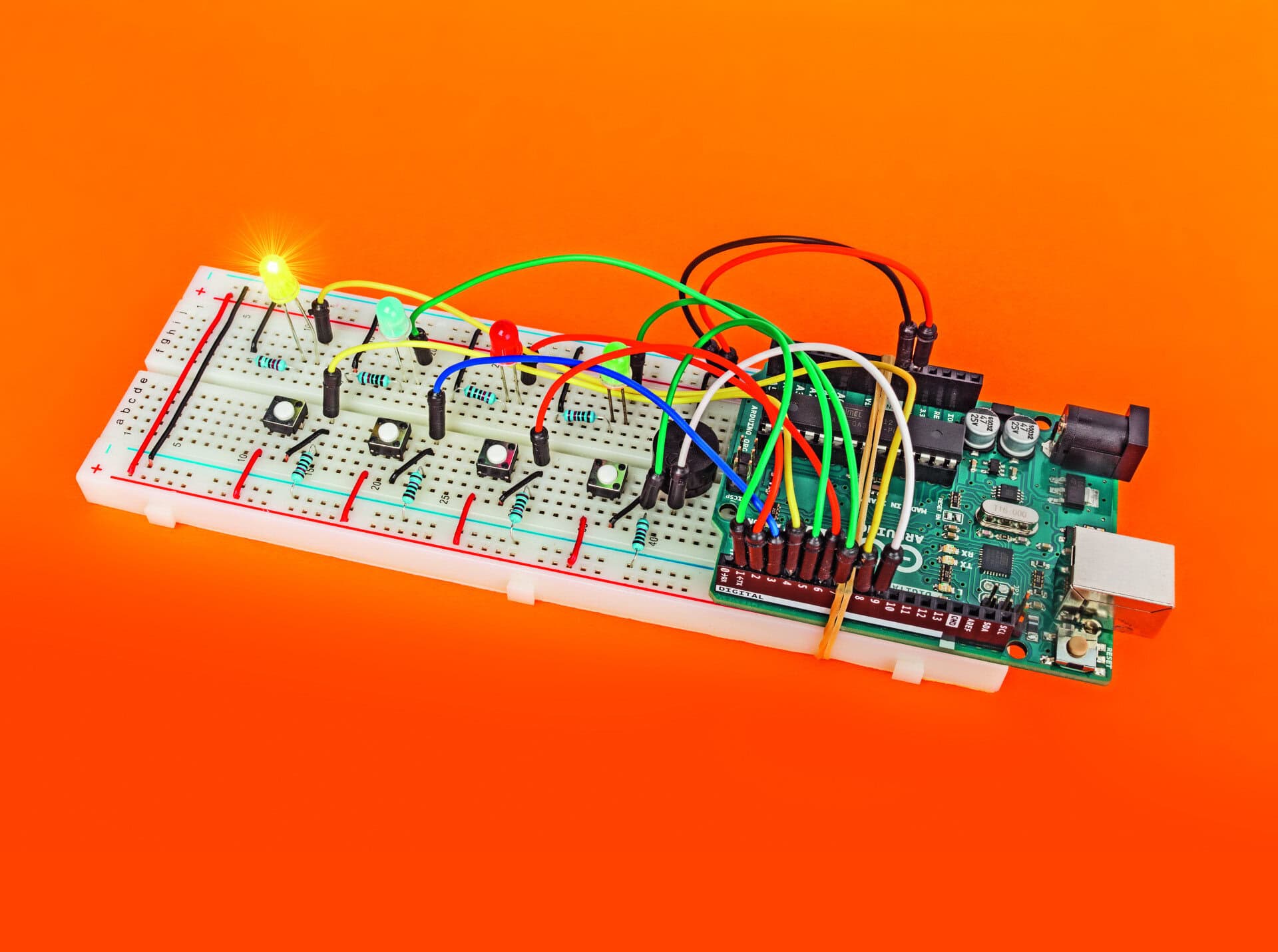 Arduino project spel zelfbouw Simon