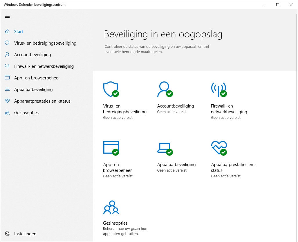 Windows beveiligen Windows Defender