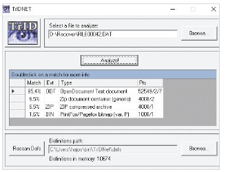 thumbnail voor TrID bestandstype-herkenner