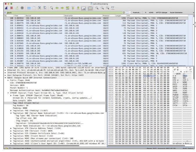 thumbnail voor TLS en QUIC analyseren dataverkeer