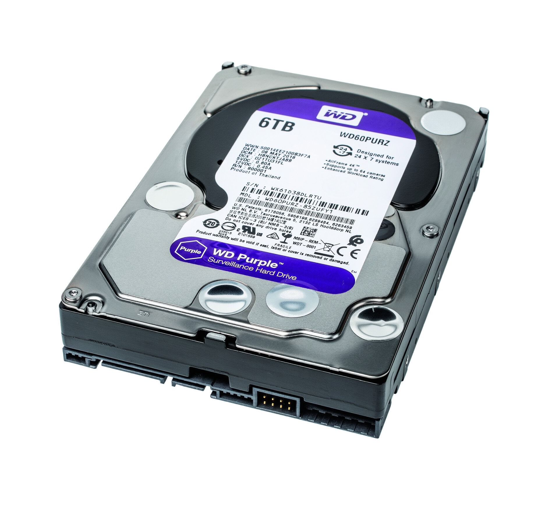 bewakingsbeelden surveillance schijf harddisk test WD Purple serie