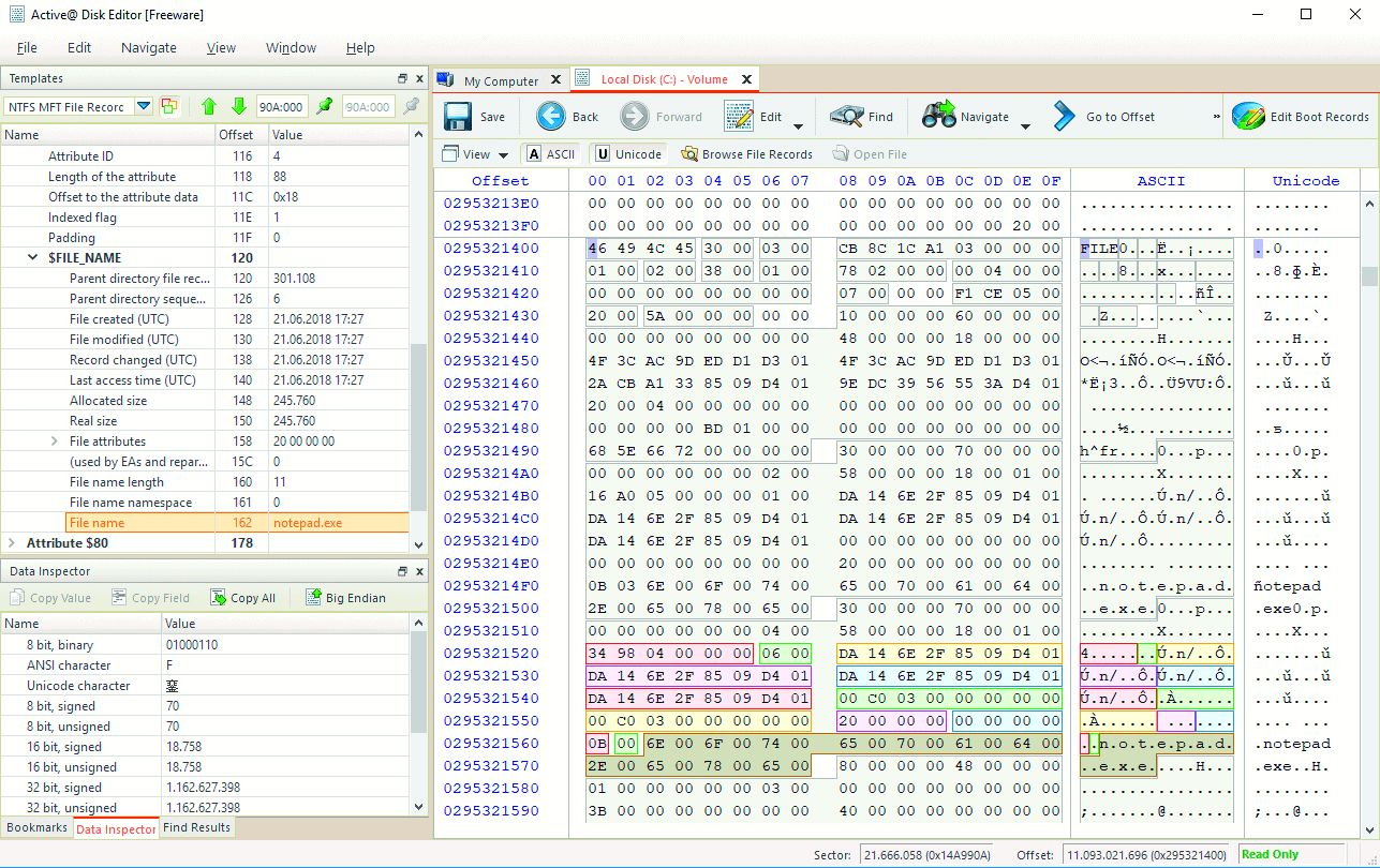 bestanden terughalen data recovery herstel Active Disk Editor partitie tabel