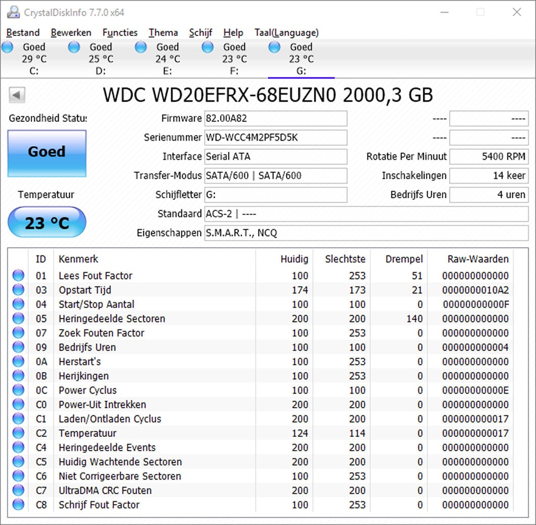 bestanden terughalen data recovery herstel SMART CrystalDiskInfo