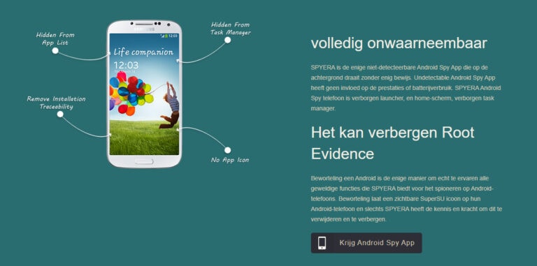 smartphone spionage apps Spyera Nederland