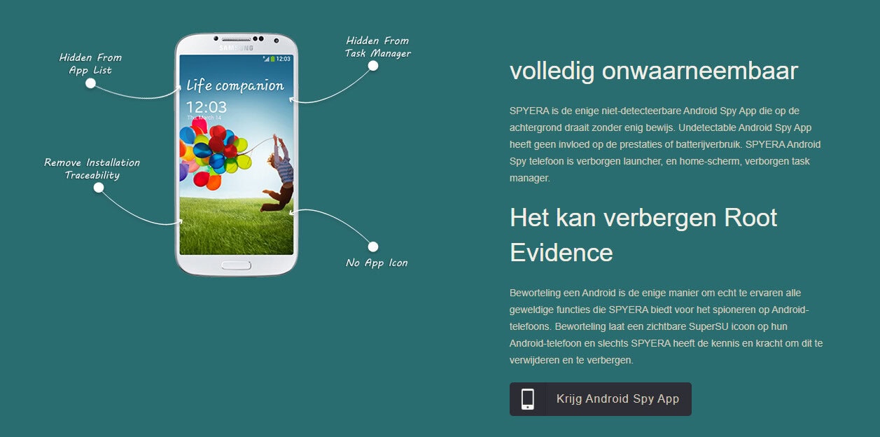 smartphone spionage apps Spyera Nederland