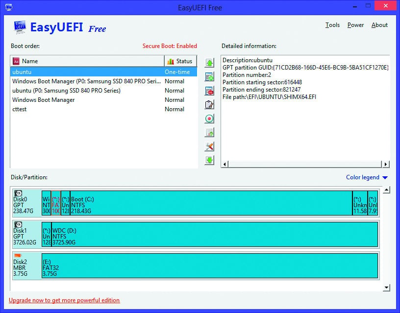 UEFI BIOS instellen boot volgorde wijzigen aanpassen EasyUEFI
