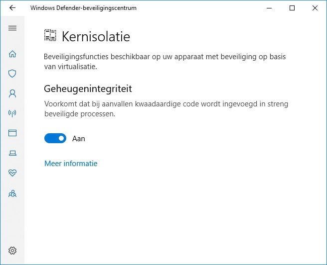 Windows Defender setting