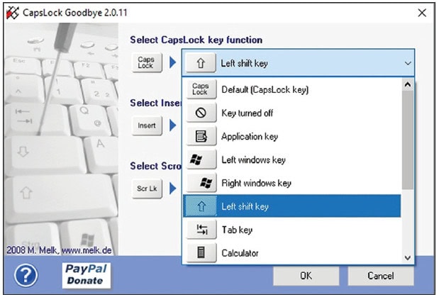 Windows tools toetsenbord hoofdletters CapsLock Goodbye