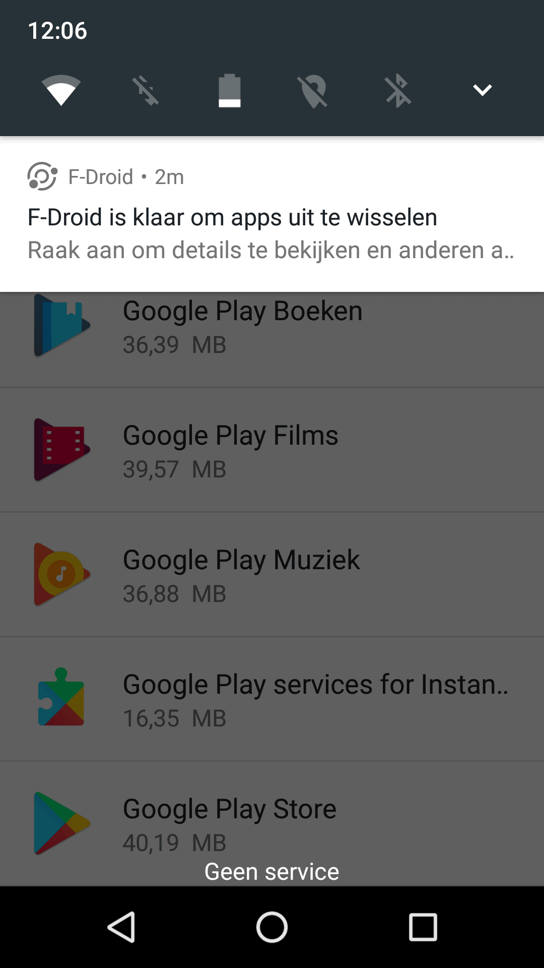 Android privacy apps zonder Google F-Droid app uitwisselen delen