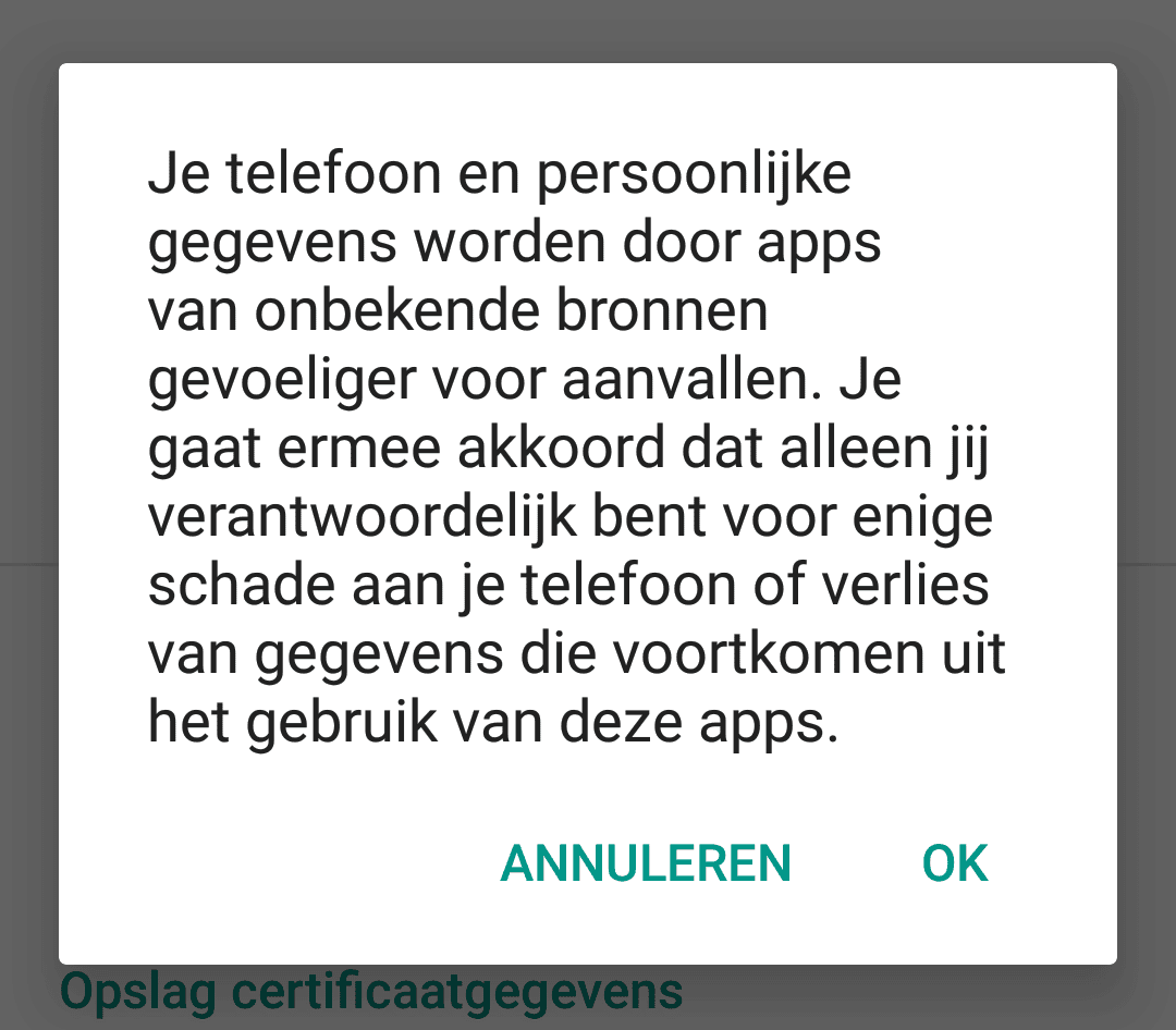 Android privacy apps zonder Google F-Droid waarschuwing installeren