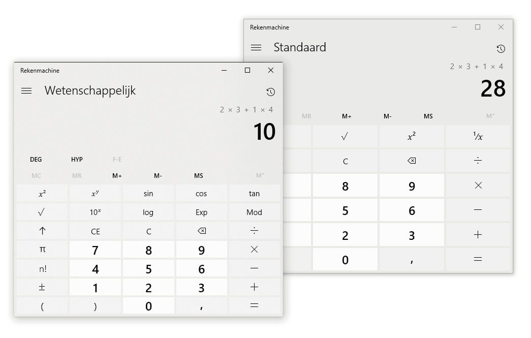 Windows rekenmachine