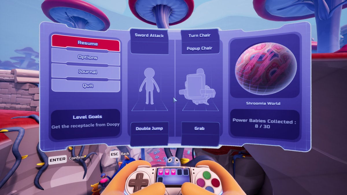 Trover Saves the Universe overzicht dashboard