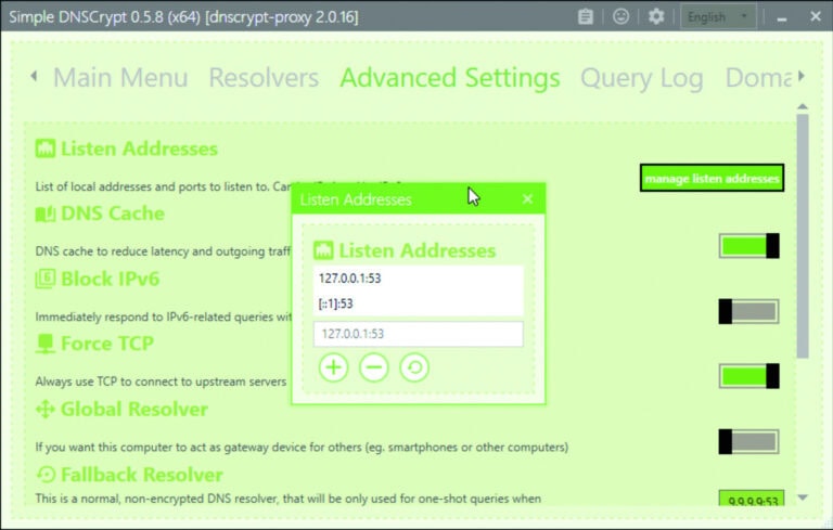anoniem surfen DNS server encryptie versleuteld DNSCrypt Windows