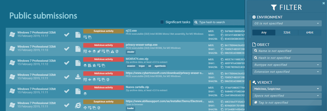 malware bekijken browser any.run veilig verdacht filter