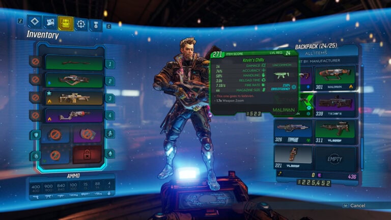 Borderlands 3 - inventory
