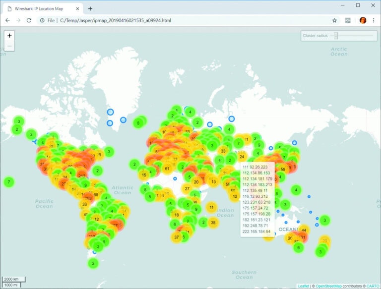 Wireshark netwerk analyse tool Npcap WinPCAP SYN flood IP mapping