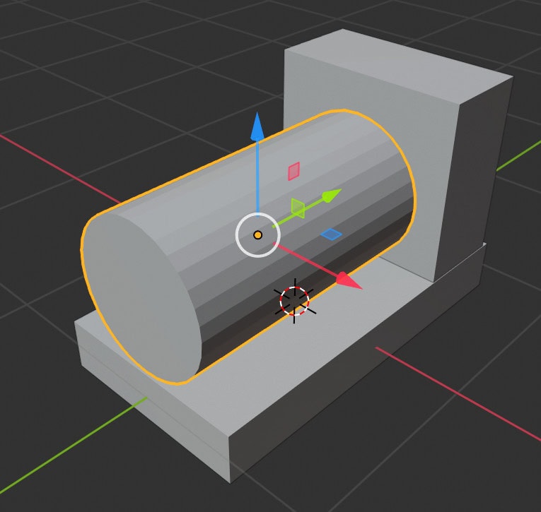 Blender workshop 3D ontwerpen cilinder Rotate Ctrl