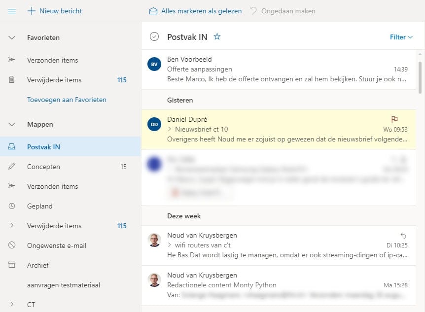 Outlook thuis gebruiken onderweg Outlook Web OWA e-mail