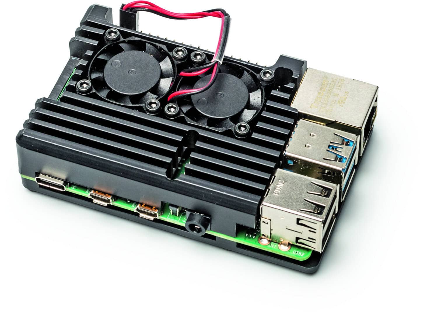 Pi 4 koeling koeler ventilatie fan test behuizing Armor Case