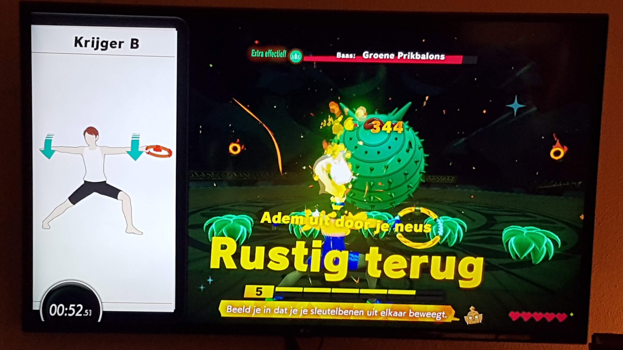 binnen sporten fit blijven Ring Fit Adventure review Nintendo Switch tv scherm