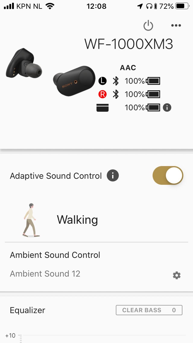 wireless in-ear headset test vergelijking draadloze oordopjes koptelefoon bluetooth app Sony