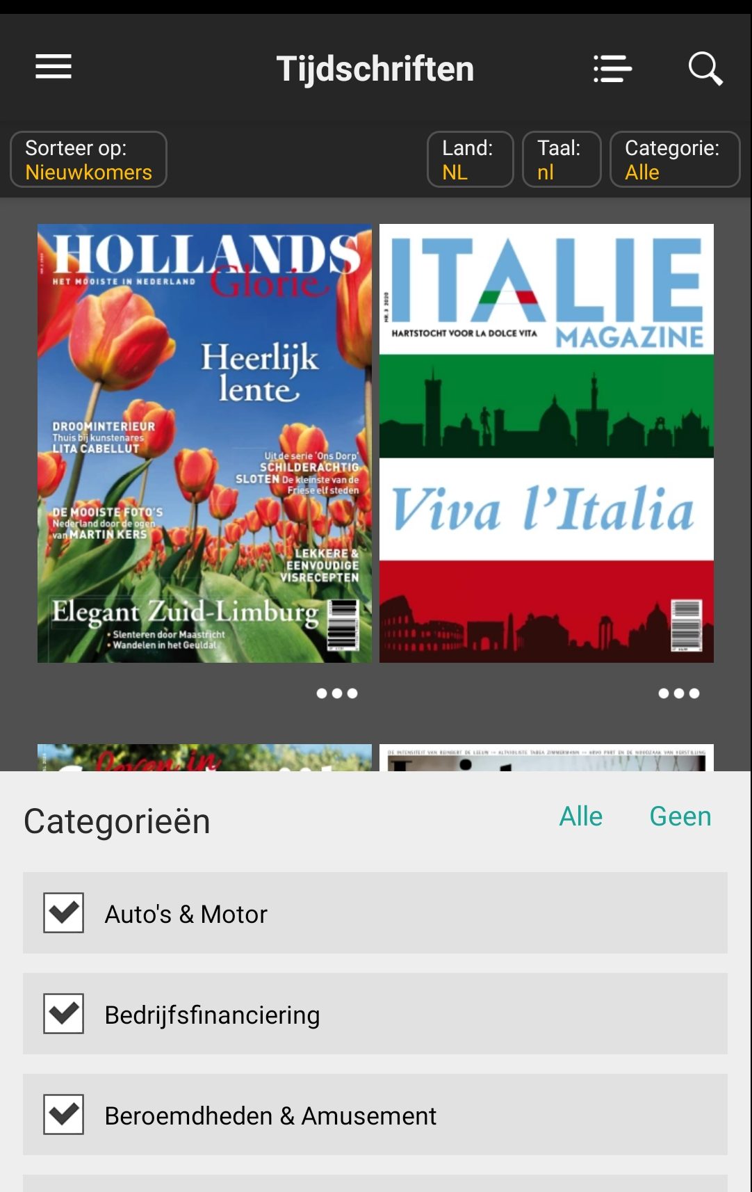 gratis lezen digitaal magazine categorie onderwerp Readly