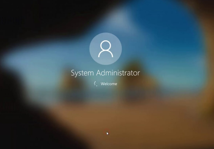 WIndows welkomstscherm wazig