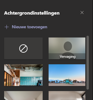Achtergrond vervagen Microsoft Teams