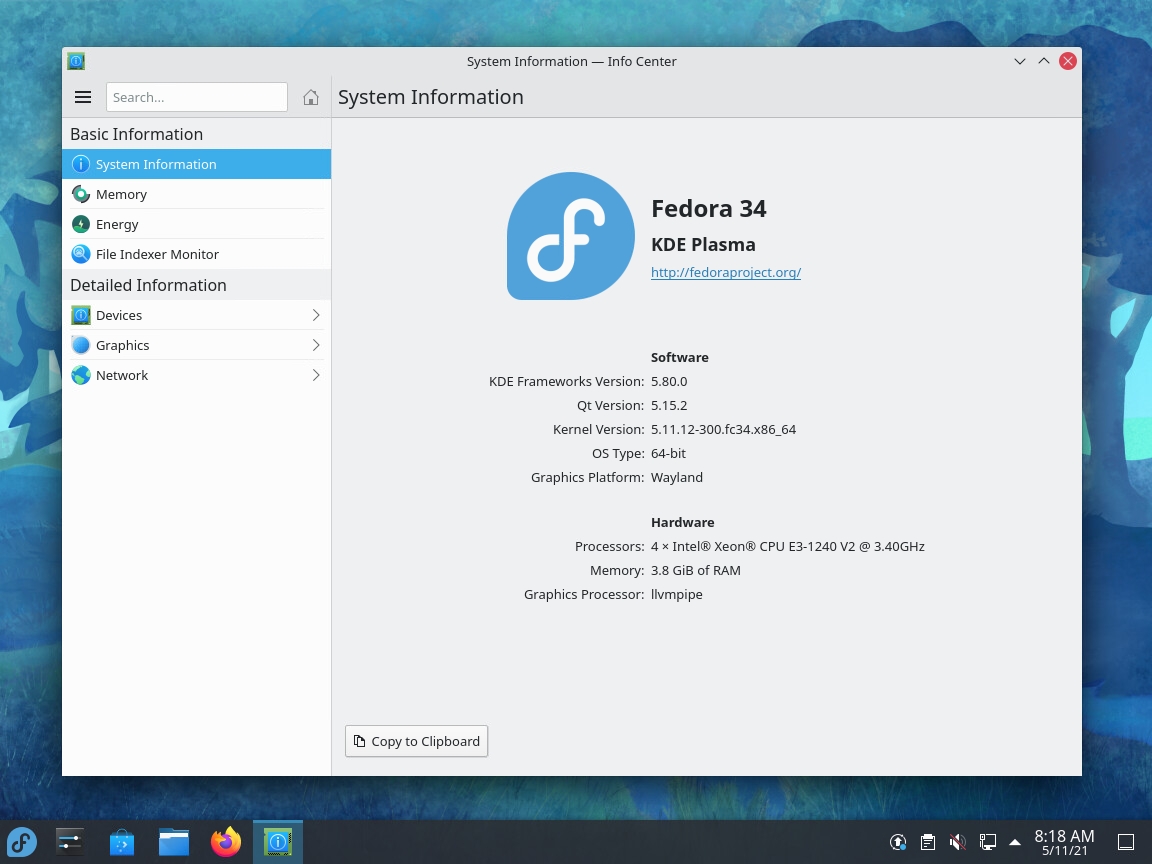fedora 34