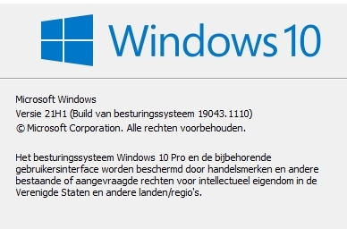 thumbnail voor Windows versienummer klopt niet