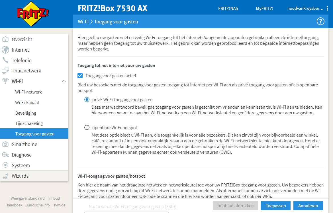 Fritzbox gastnetwerk